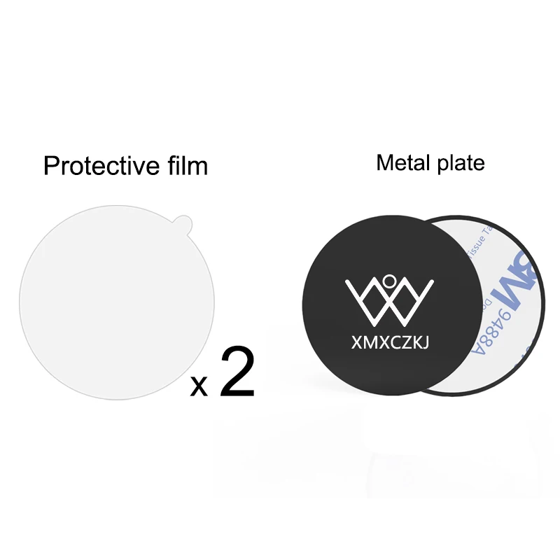 XMXCZKJ, автомобильный держатель для телефона, металлическая пластина, магнитный диск, подставка для телефона, магнитная металлическая пластина, железный лист, магнитный автомобильный держатель для телефона - Цвет: 2 Round