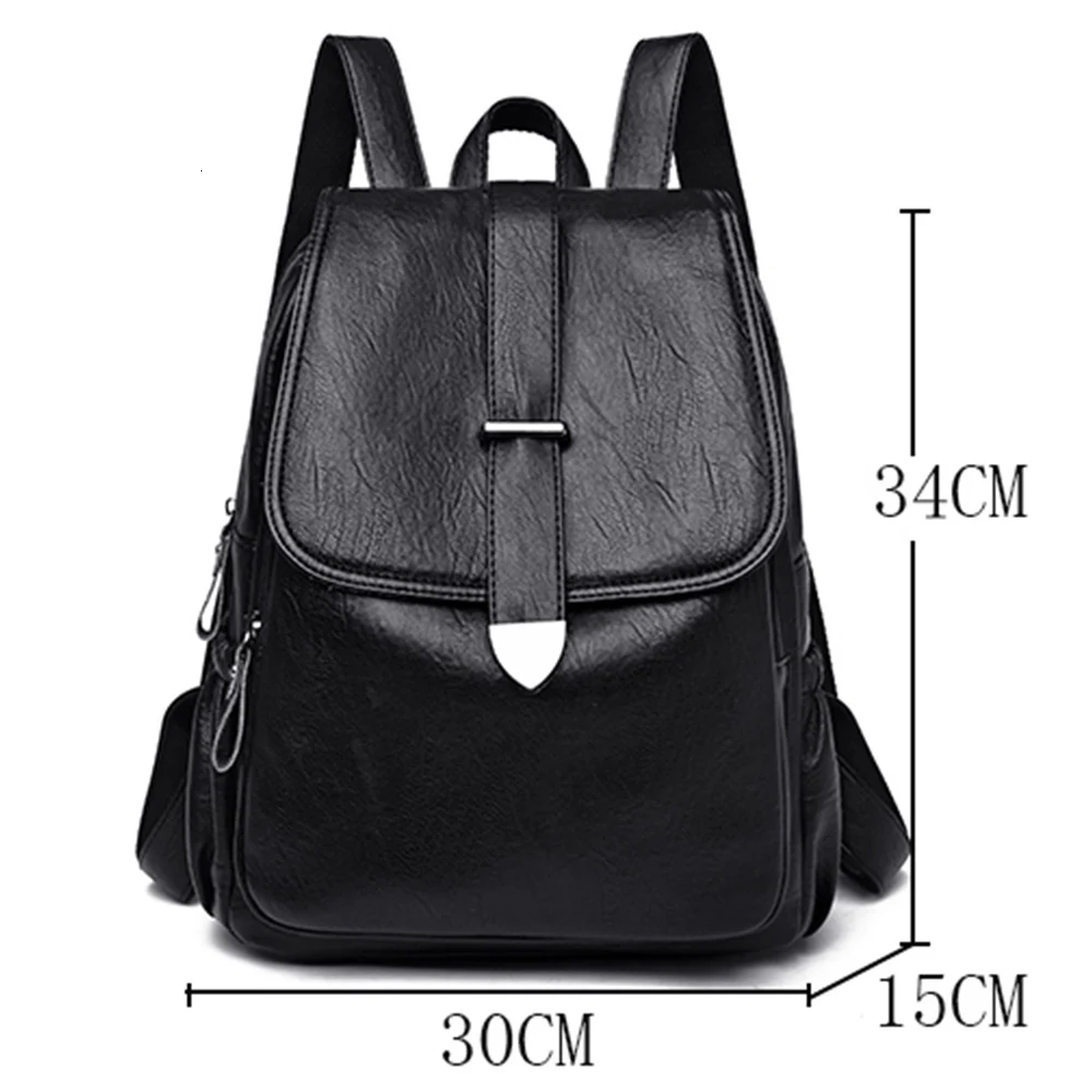 2020 Women Leather Backpacks Female Travel Shoulder Bags Sac a Dos Femme Large Capacity Backpack Fashion Ladies Back Pack | Багаж и сумки