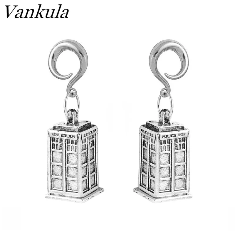 Vankula 2 шт. трехмерные ушные туннели для телесных ушей вешалки из нержавеющей стали