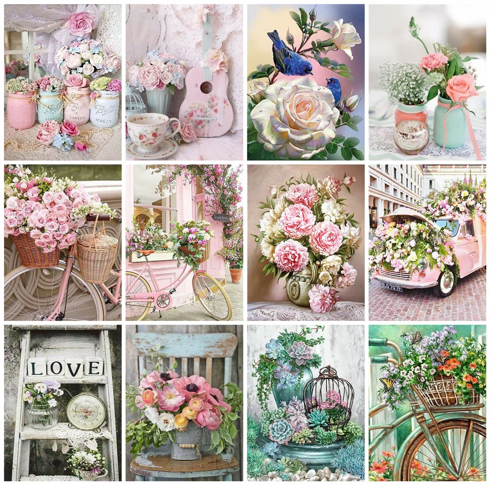 

Huacan алмазная вышивка полная выкладка распродажа цветы 5д алмазная мазайка рукоделие картина стразами декор для дома рукоделие