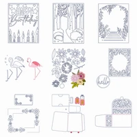 birthday die tropical leaves cover plates blooms suitcase metal cutting dies for diy scrarpbooking cards crafts 2021 new