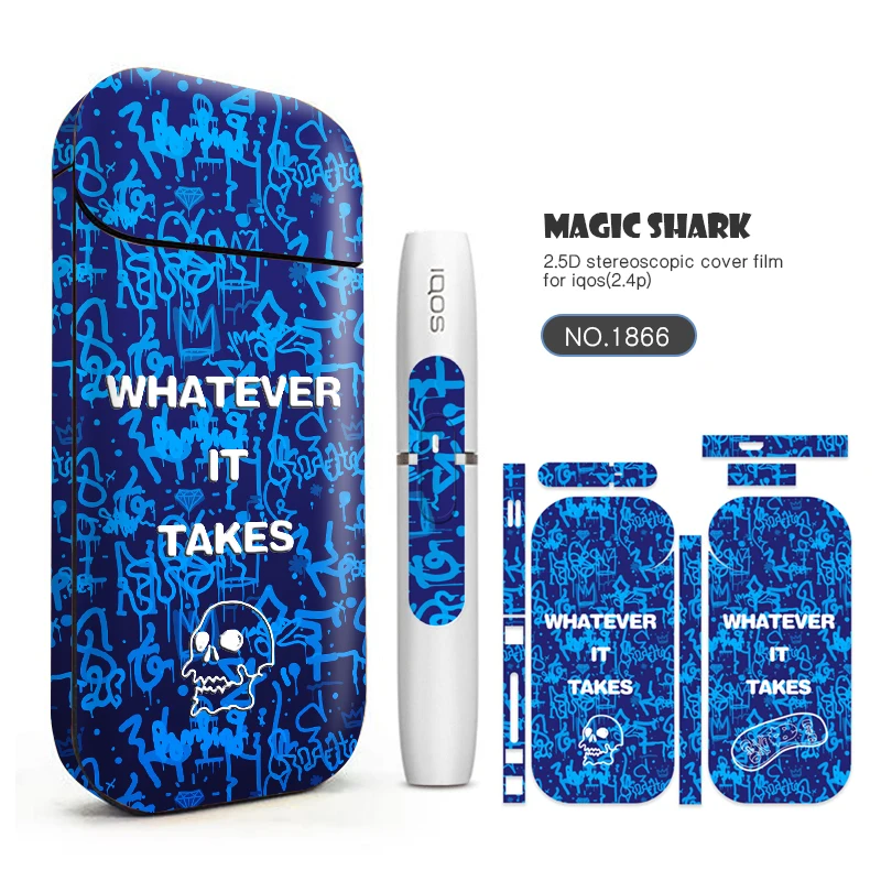 Электронная сигарета Magic Shark 2019 модный стикер для кожи универсальный ПВХ IQOS 2 4 Plus
