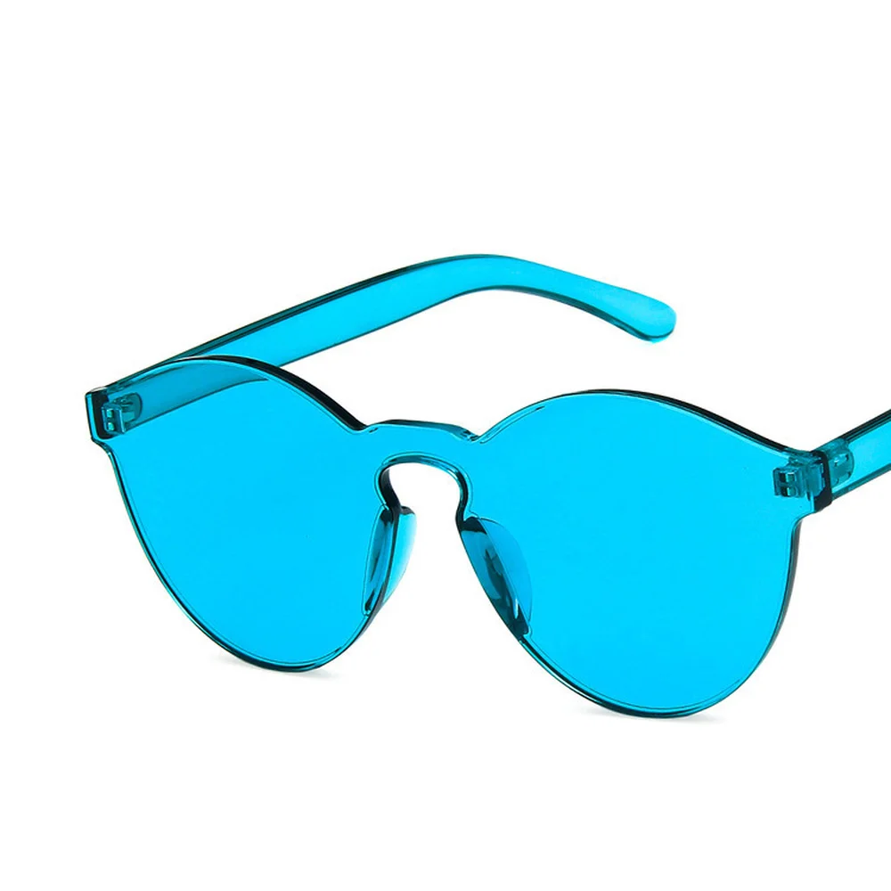 

Candy Color Rimless Mirrors Sunglasses For Women Transparent Big Frame Sun Glasses UV400 Summer Cool Eyewear Shade Oculos De Sol
