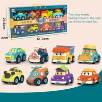childrens mini inertia car cartoon engineering vehicle car model boy toy birthday gift cute pet big collection toy set gift box
