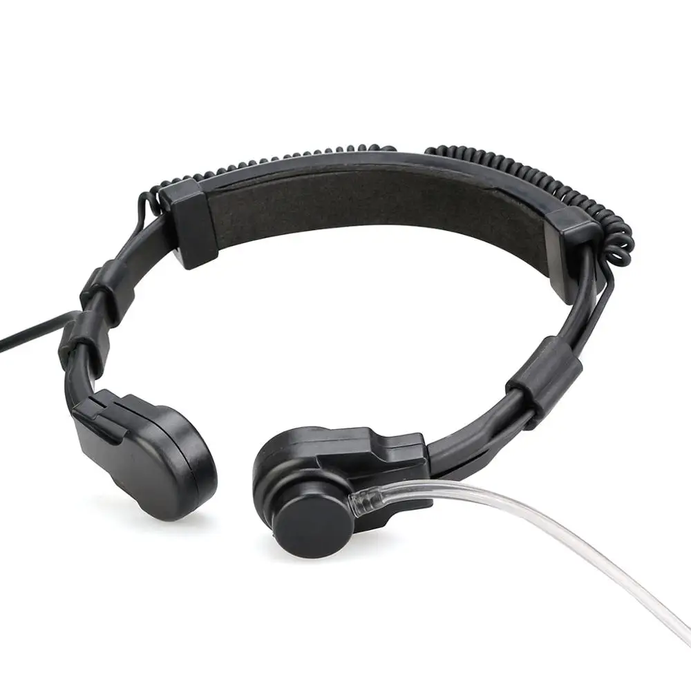 3-3  RETEVIS ETK006 Adjustable Tactical Throat Mic With PTT throat microphone Headphones Walkie Talkie For Airsoft Games