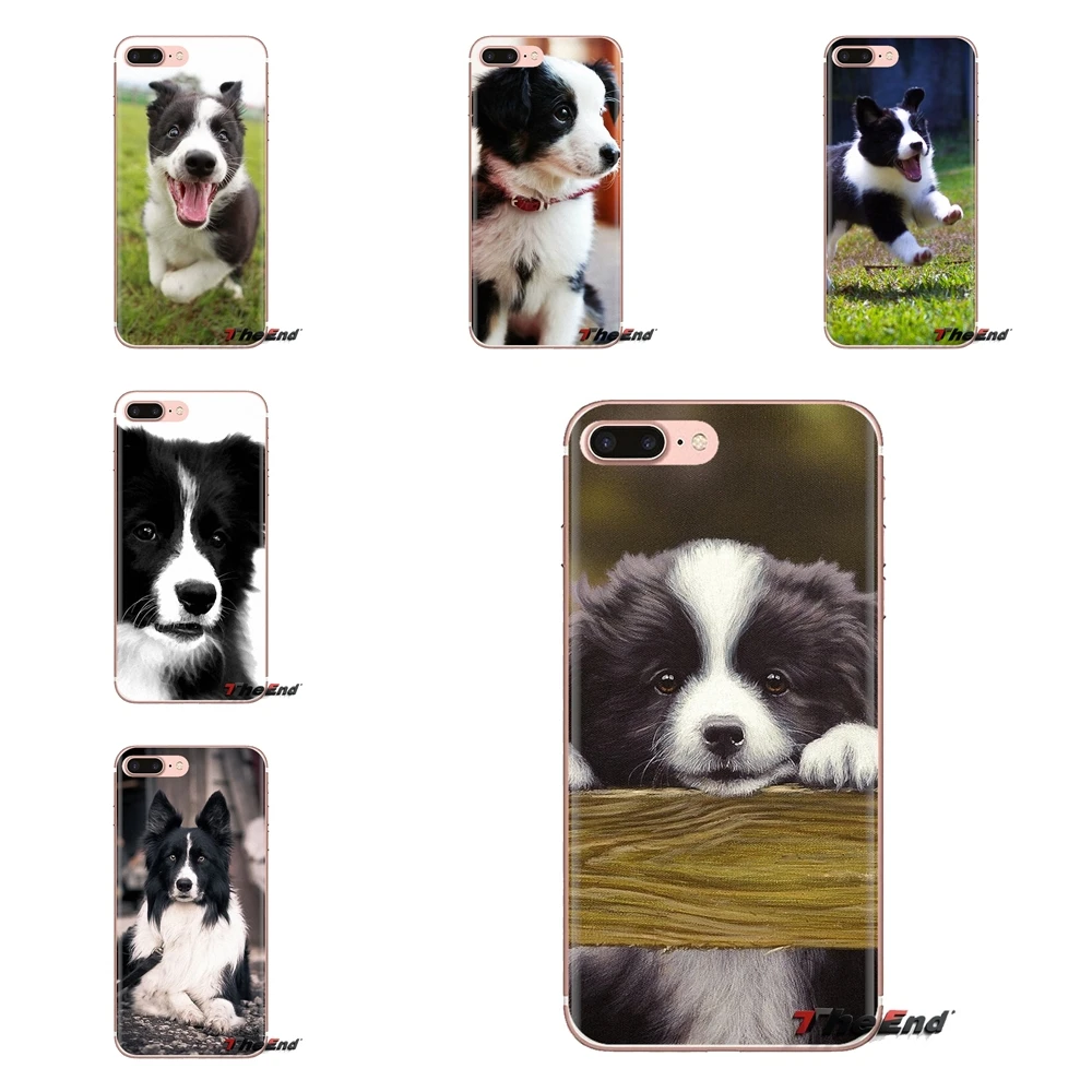 border collie dog puppy Soft Transparent Cover Bag For LG Spirit Motorola Moto X4 E4 E5 G5 G5S G6 Z Z2 Z3 G2 G3 C Play Plus Mini |