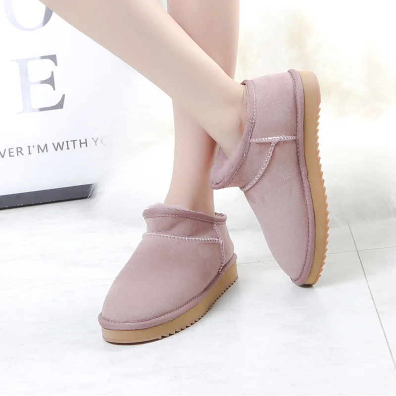 Модные зимние резиновые до щиколотки для женщин классические ботинки из