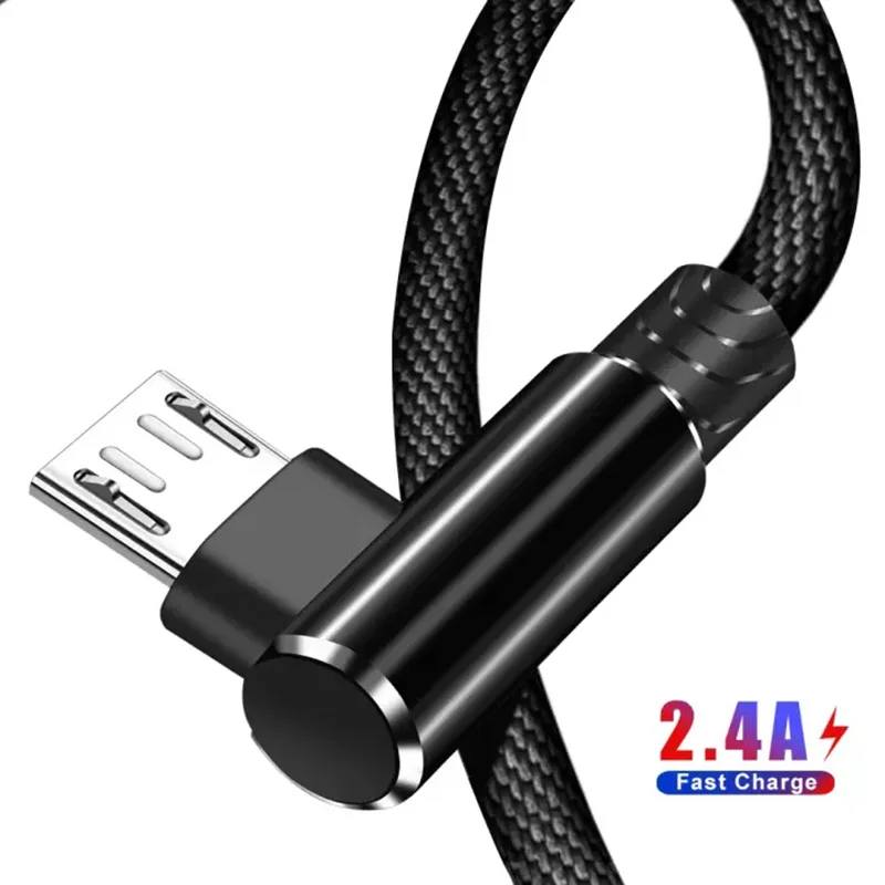 olaf micro usb cable 90 degree usb cable 1m 2m 3m for samsung s7 xiaomi android smartphone phone usb c cable 2 4a fast charging free global shipping