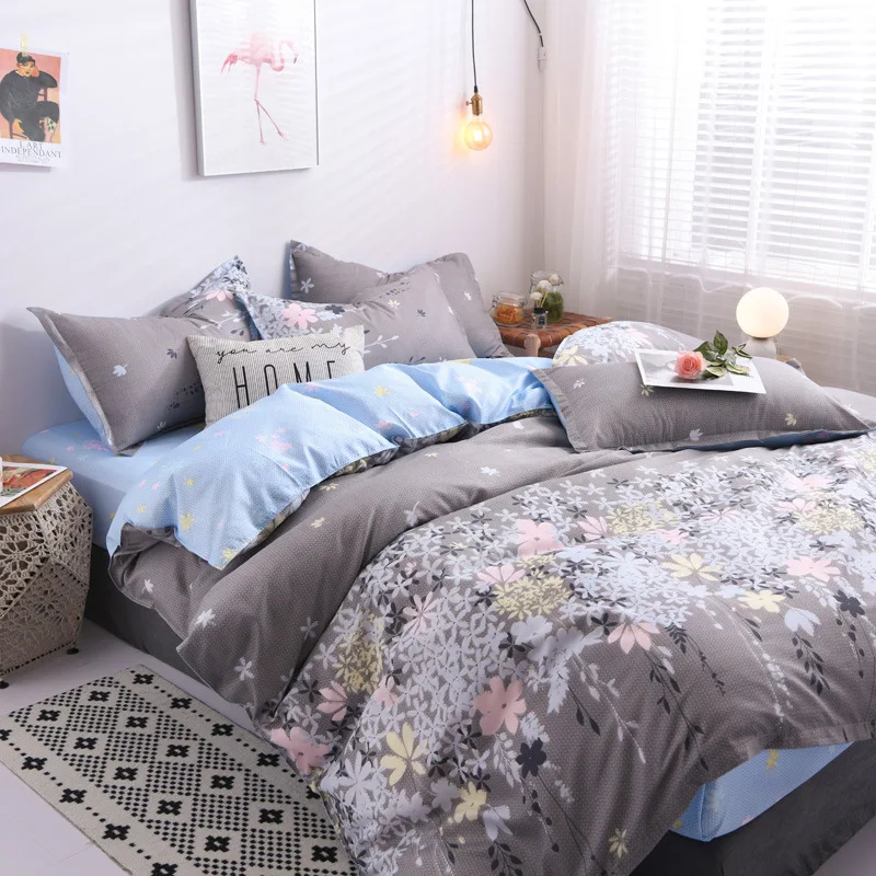 Grey Leopard Print Bedding Set Nordic Double Twin Bedspread Duvet Cover Home Decor Bed Linen Bedclothes Adult | Дом и сад
