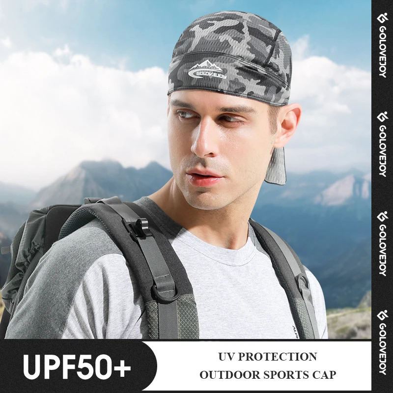 Cool Printing Pirate Cap Breathable Soft Scarf Sports Beanie Running Cycling Tennis Helmet  Bandage Hat Bicycle Headband Men