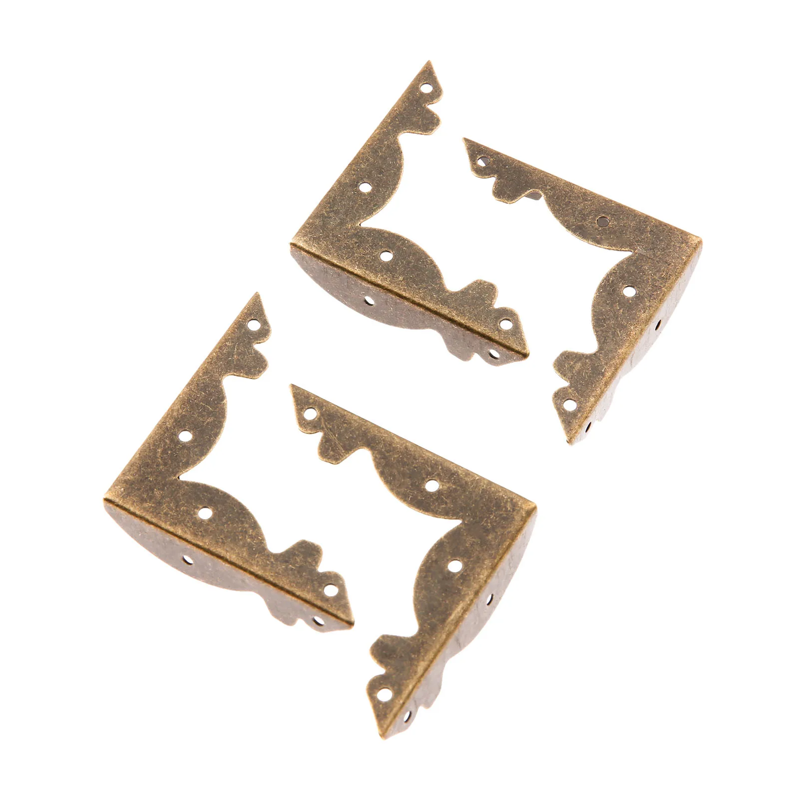 DRELD 4 шт. антикварных бронзовых морских звезд деревянные ножки для ящика ногу