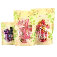 dried cranberry package 100pcslot stand up transparent window ziplock bag with printing zipper pouch storage coffee bean sack