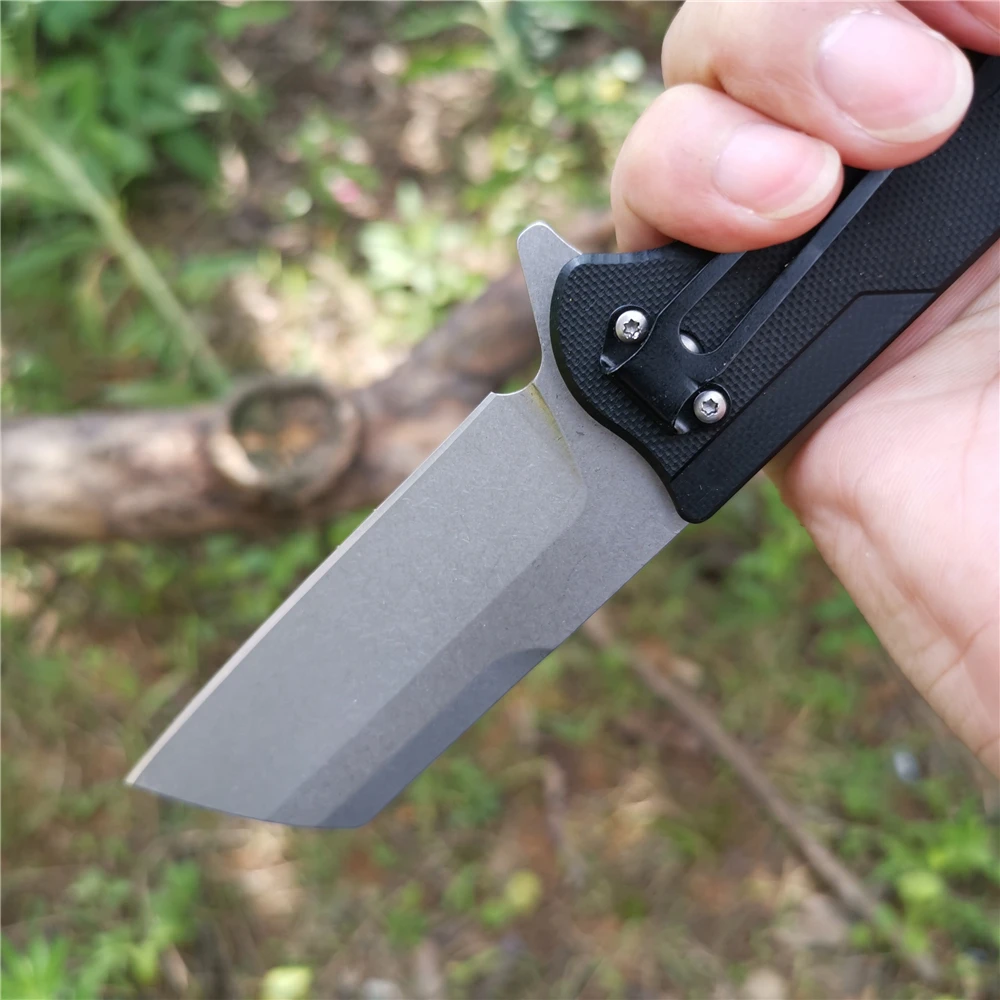 Карманный складной нож D2 система с атласным лезвием и рукояткой из G10 3 цвета для