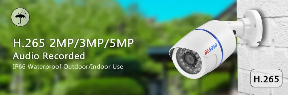 Besder H.265 HD 2MP/3MP/5MP ip-камера безопасности SONY IMX335 ABS пластиковая наружная аудио камера IP DC12V/48 в PoE Водонепроницаемая IPC