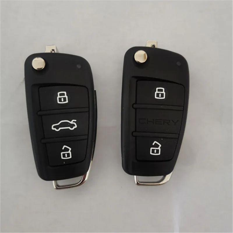 

DAKATU 2PCS 2/3 Button Replacement Flip Folding Remote Key Case Shell For Chery Tiggo 3 E3 E5 Arrizo 5 Fob Key Blank Cover