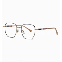 new metal polygonal anti blue light spectacle frames mens lightweight stable eyeglasses womens simple fashion myopia eyewears