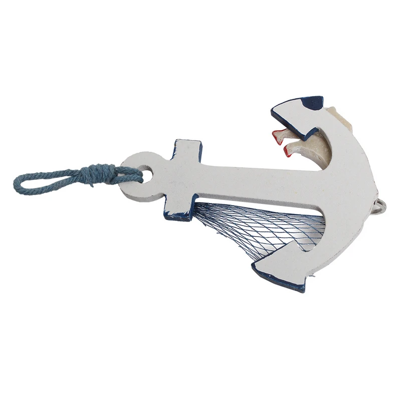 Средиземноморский Стиль древесины термометр в виде якоря Морской Декор