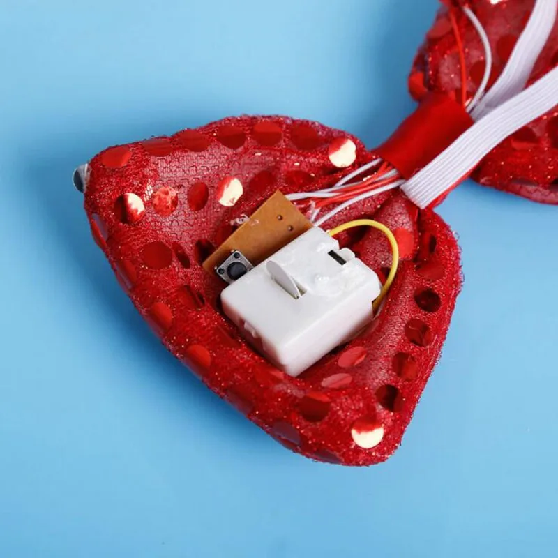 Вечерние светящиеся галстук бабочка светильник игрушка женский мужской