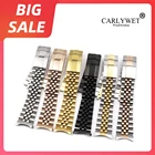 19 20 мм золотой полый изогнутый конец стали юбилей с застежкой Oyster ремешок для часов для Ролекс GMT Daytona Datejust Submariner Seiko