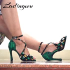 Ladingwu фирменные туфли для латиноамериканских танцев, специальный материал, танцевальная обувь для выступлений, Профессиональные бальные туфли для акне