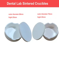 1 set dental lab zirconia crucible high purity crucible dental crucible with cover cylindrical shape high 35mm or so