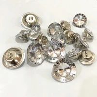 100pcslot white clear acrylic button 1820mm crystal buttons for clothing sofa craft sewing accessories diy pull clasp buttons