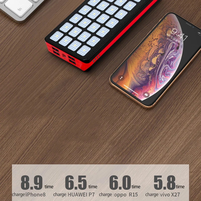 TUOSHIKE 30000mAh power Bank Быстрая зарядка 32 светодиодный внешний аккумулятор зарядное устройство для Iphone 8 XS Xiaomi samsung huawei power bank