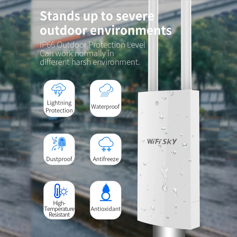 

4G LTE WiFi Router Port WiFi Station Office Caring Waterproof 300M WAN/LAN Computer Supplies for WIFISKY WS-R650