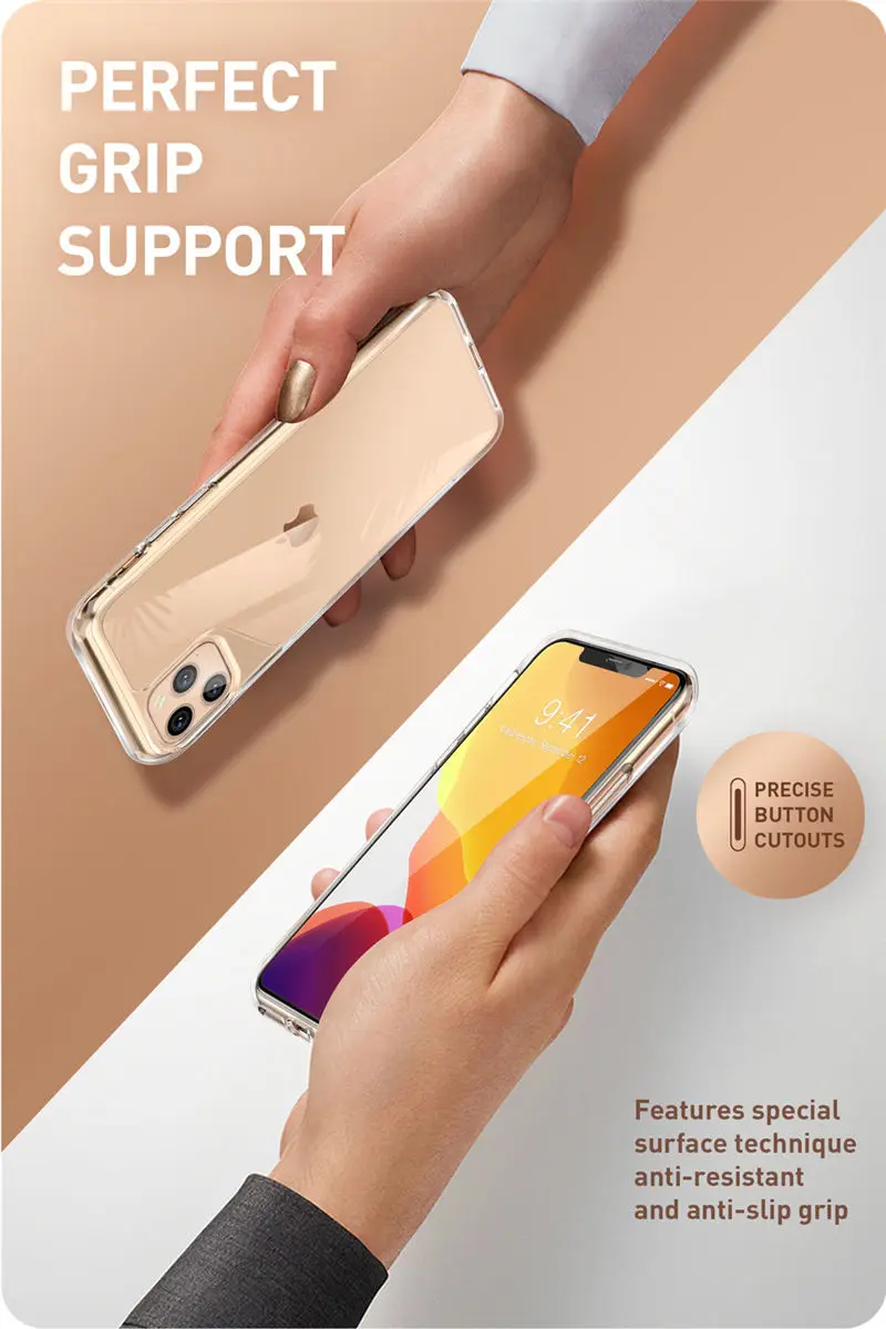 Чехол для iPhone 11 Pro Max 6,5 Дюймов( выпуск) i-Blason Halo серии устойчивый к царапинам ТПУ бампер+ прозрачная задняя крышка чехол