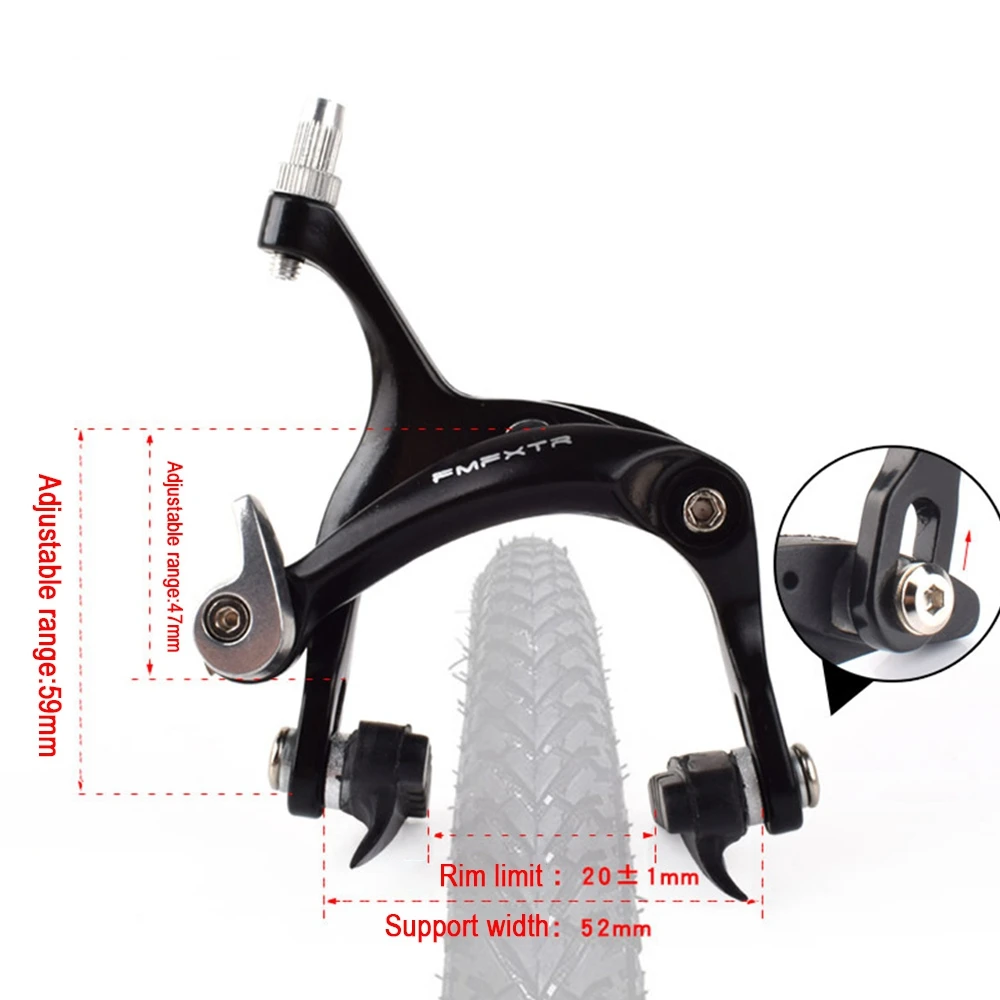 

Bicycle Brake Caliper Dual Pivot U-Shape Short Reach Aluminum Alloy Caliper Brake Fit For Most Bicycle Road Bike MTB