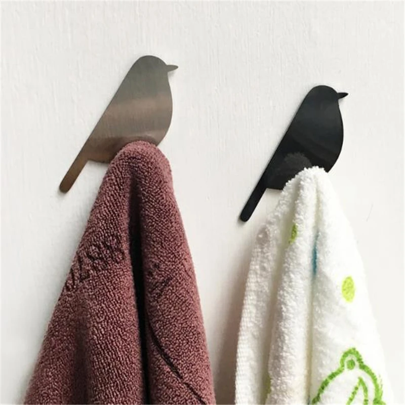 2 шт / много Bird образный держатель Настенный Ключ декоративный из нержавеющей