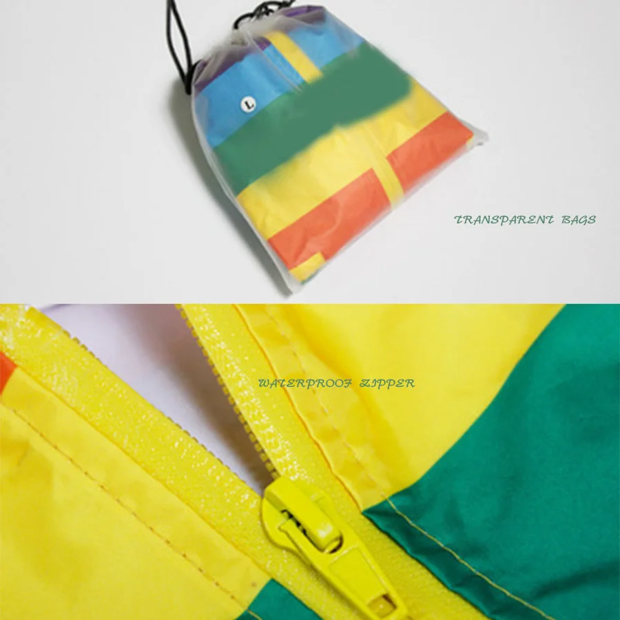 Детские студенческие дождевики для девочек Радуга мальчиков с капюшоном уличный