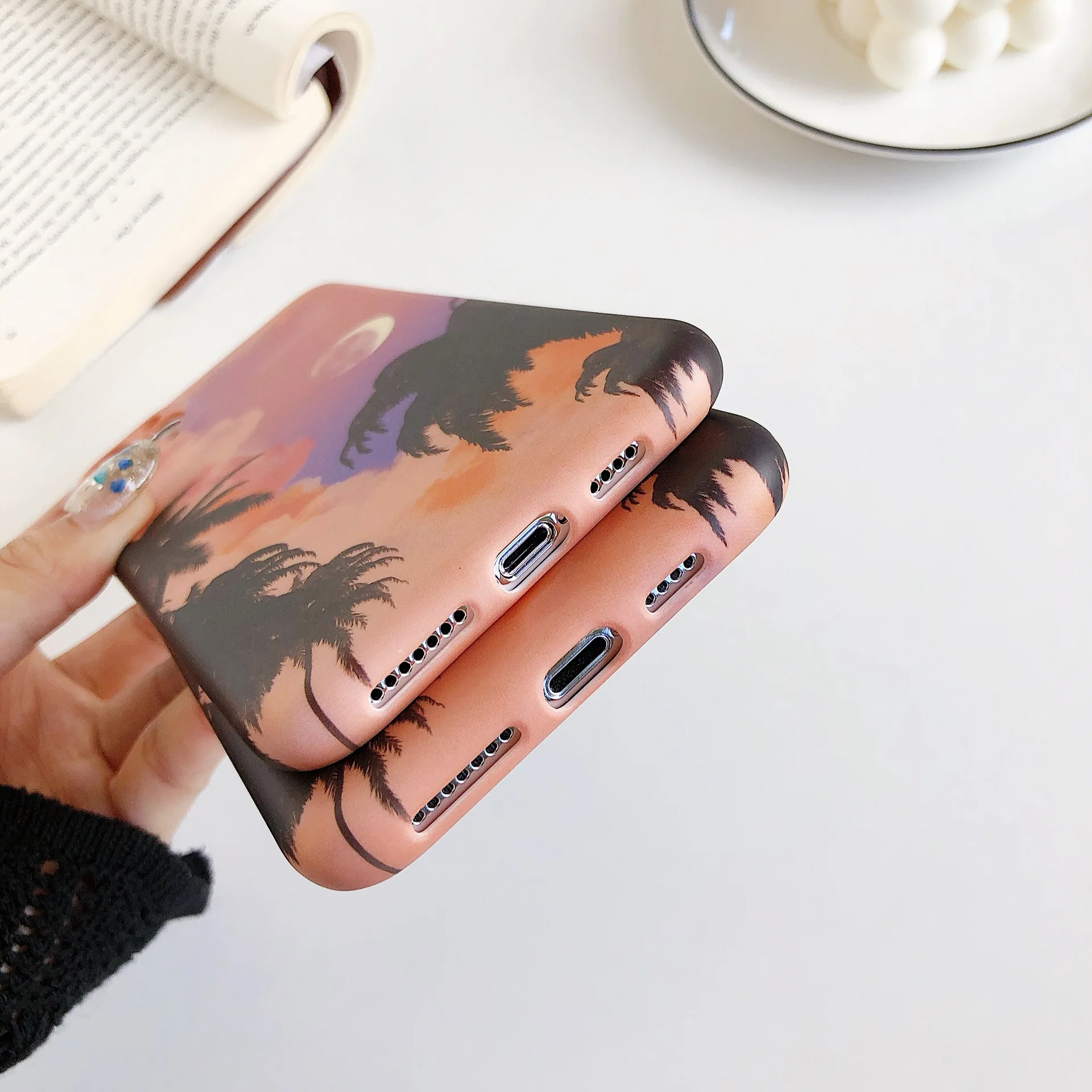 

Artistic Conception Pink Starry for 11pro/Max iPhone X /XS/XR/SE Mobile Phone Shell Iphone7p Female 8Plus