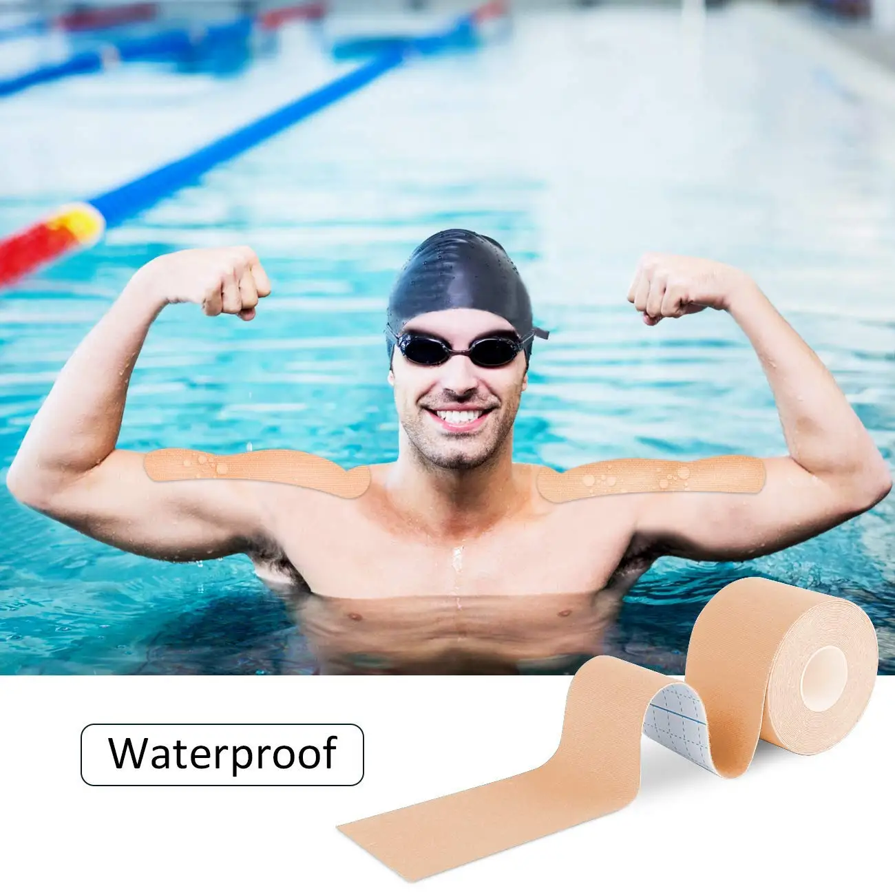 10 шт. эластичная спортивная лента из хлопка кинезиологическая клейкая для