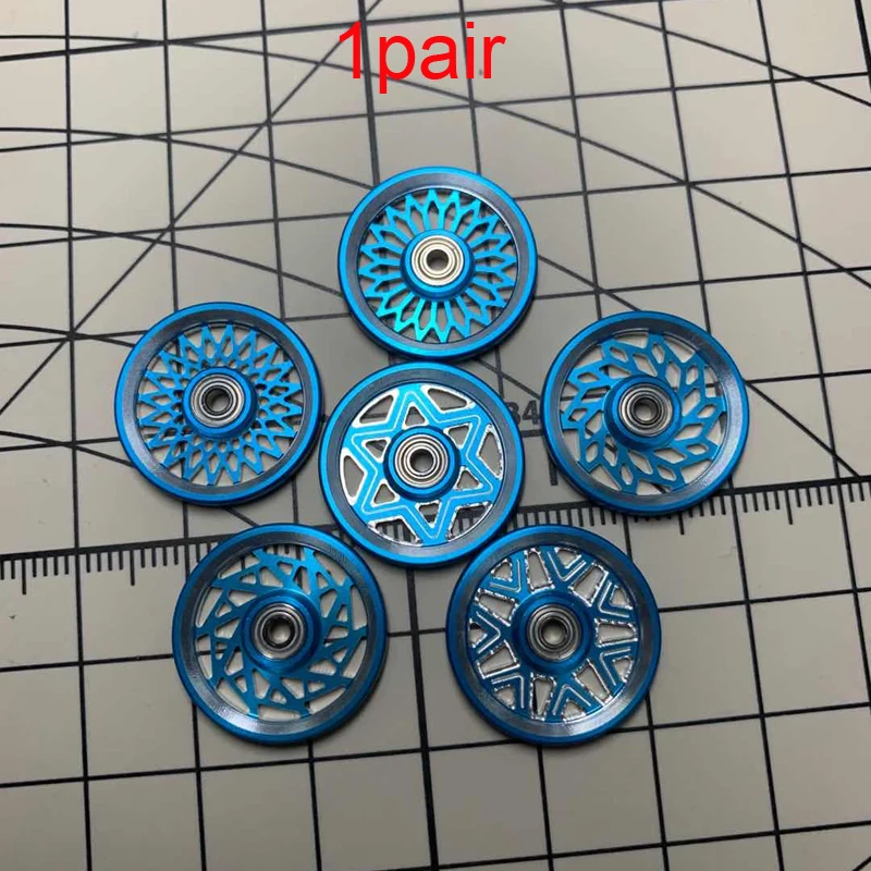 1 пара 19 мм подшипник из алюминиевого сплава плоский направляющий ролик с ЧПУ