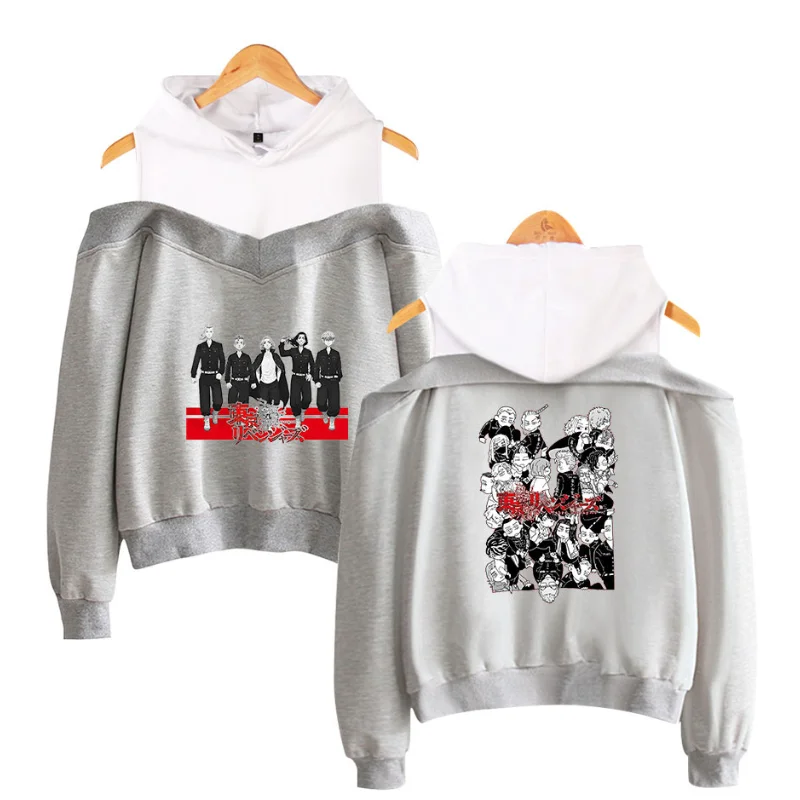 

New Japanese Anime Tokyo Avengers Trend Hooded False Two-Piece Sweaters Loose