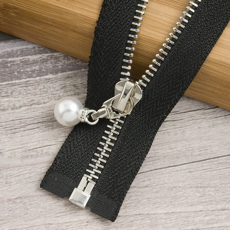 blacksilver85cm 1/2 шт. 85 см 120 см 5# разъемная застежка-молния жемчужные металлическая молния eco-friendly открытые пальто куртки застежки-молнии для шитья одежды застежки-молнии для рукоделия KY969 - Цвет: blacksilver85cm