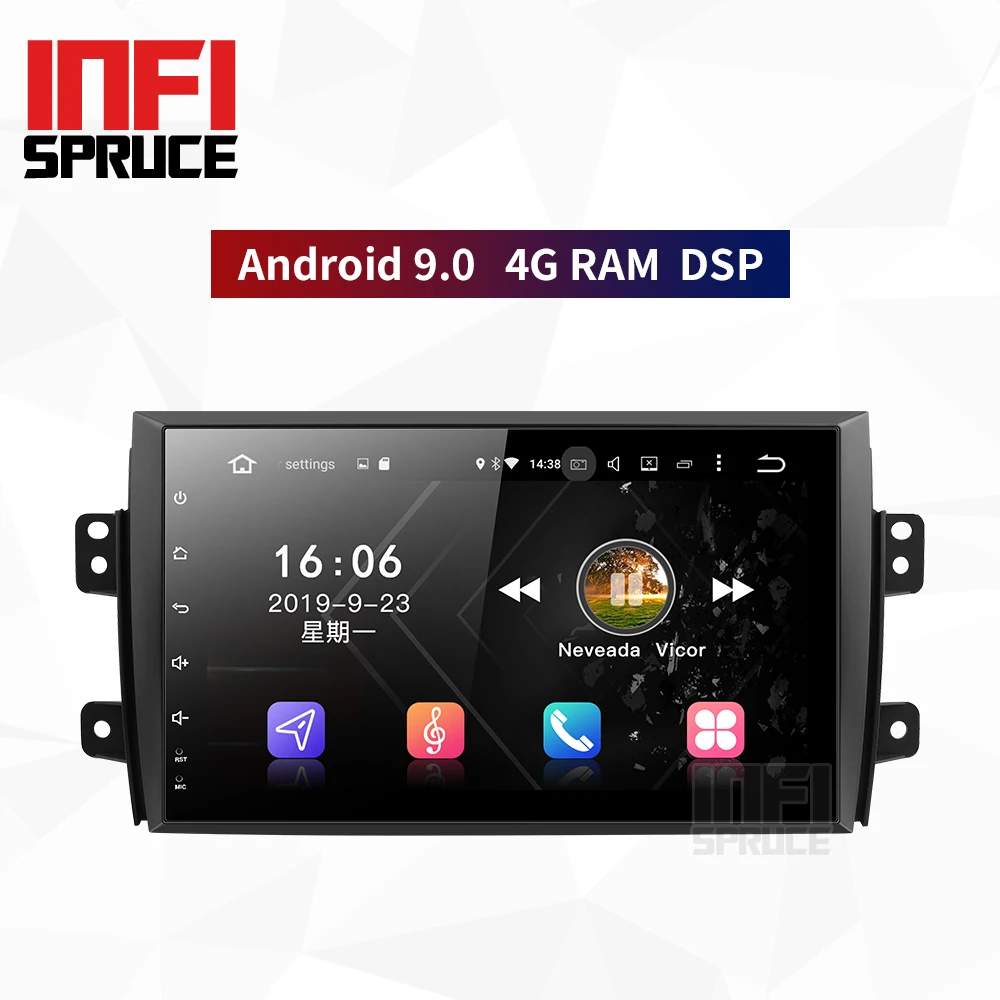4G Android 9 0 автомобильный dvd для Suzuki SX4 2007 2013 с 2 Гб оперативной памяти gps 3G wifi