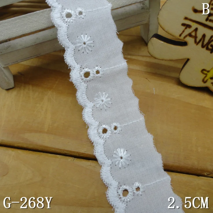 Хлопковая ткань с вышивкой 4 метра кружевная отделка аксессуары для платья