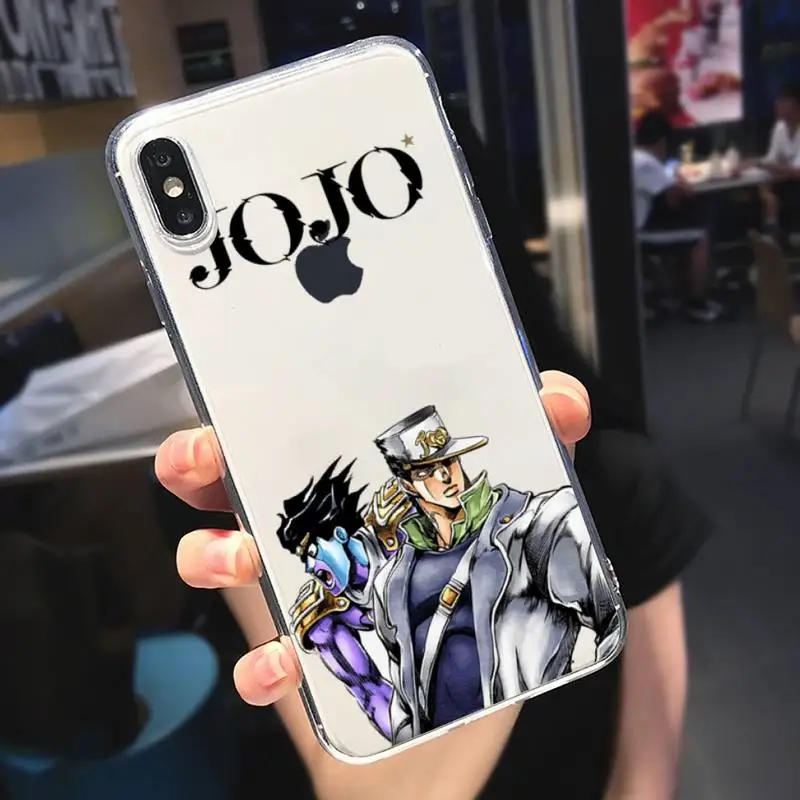 

JoJo Bizarre Adventure Phone Case Transparent soft For iphone 5 6 7 8 11 12 s c se plus mini x xs xr pro max cover shell funda