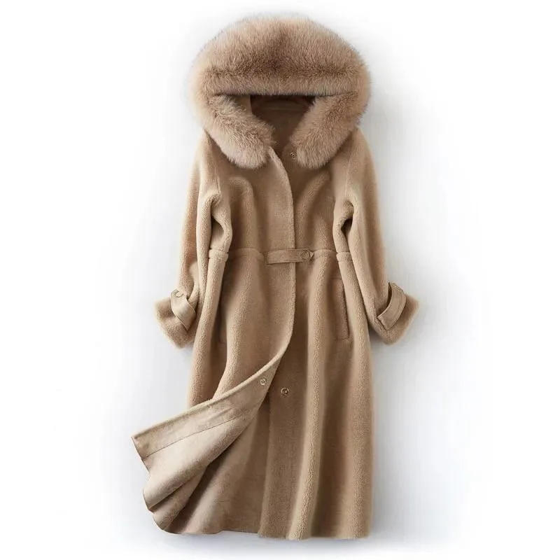 2019 зимняя женская Свободная шерстяная Верхняя одежда с длинными рукавами
