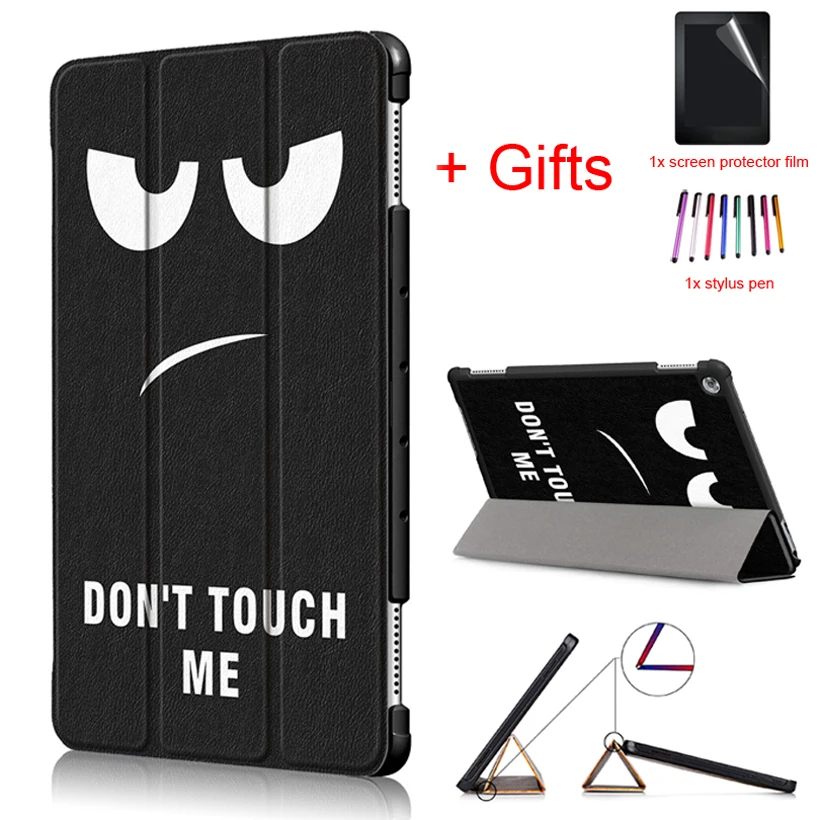 

Slim Protective Case for Huawei MediaPad M5 lite 10 BAH2-W19 BAH2-L09 BAH2-W09 10.1" Tablet Magnetic Stand Cover +Film+Stylus