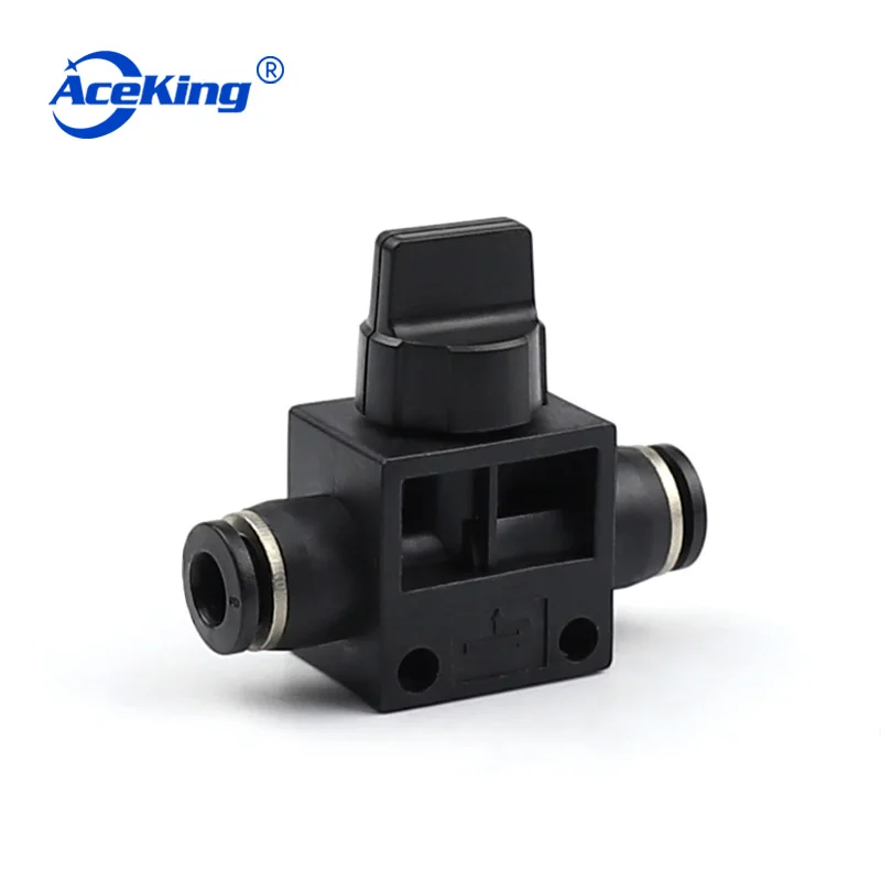 HVFF ручной клапан черный пневматический поделки быстрое частей соединение ПУ