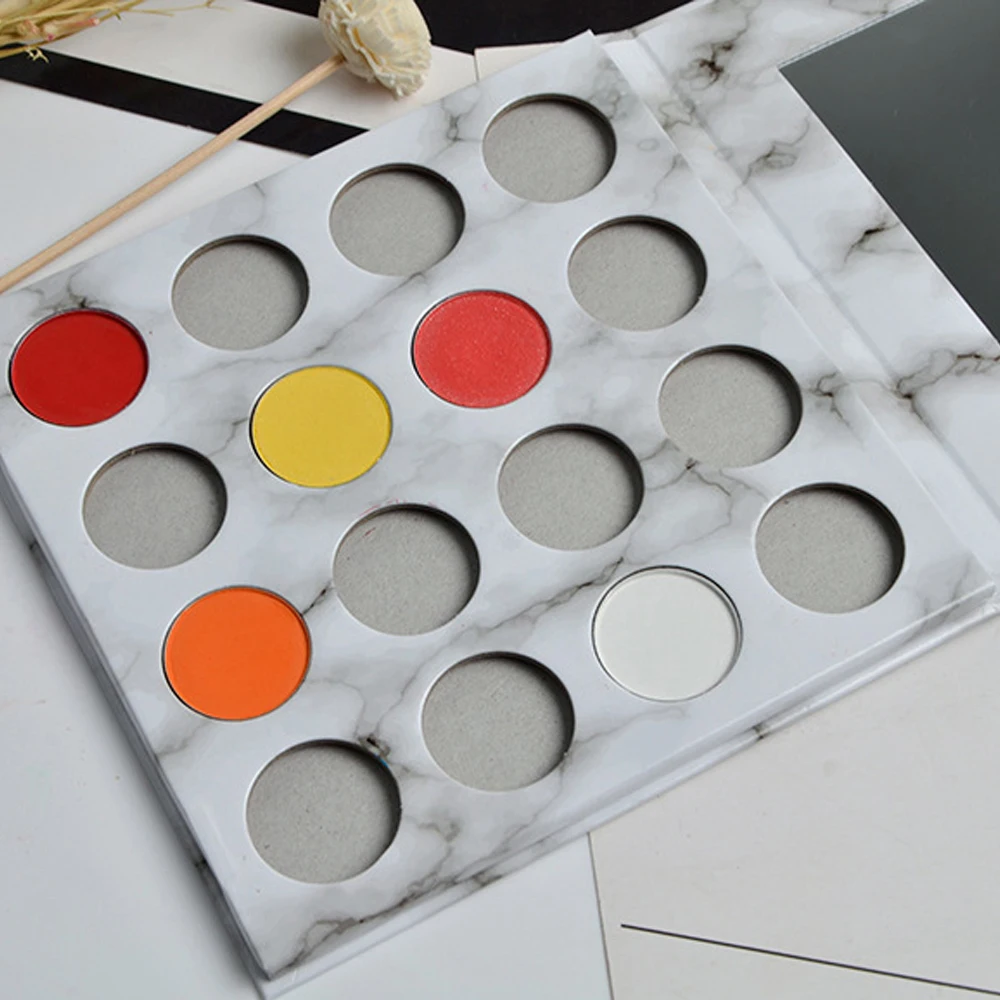 50 шт. минимальный заказ Упаковка цветов палитра теней для век пустые 16 отверстий