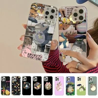japan anime totoro phone case for iphone 11 12 13 mini pro xs max 8 7 6 6s plus x 5s se 2020 xr cover