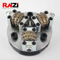 raizi 5 inch125 mm bush hammer disc for granite marble stone 3 rollers angle grinder litchi surface diamond grinding wheel