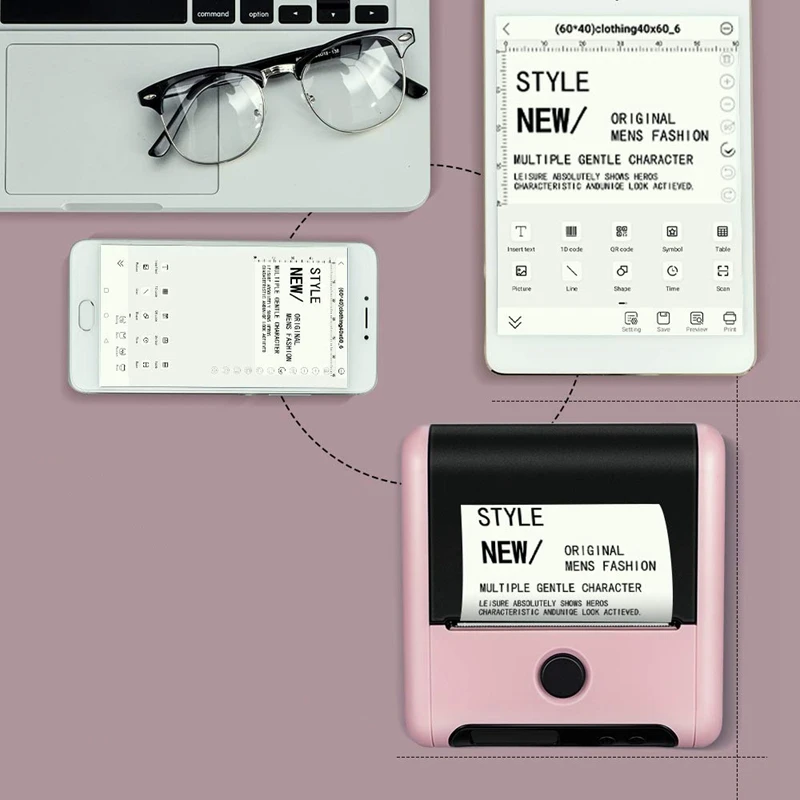 

M200 Label Maker,Portable Bluetooth Thermal Label Printer for Labelin, Barcode, Jewelry, Clothing, Retail