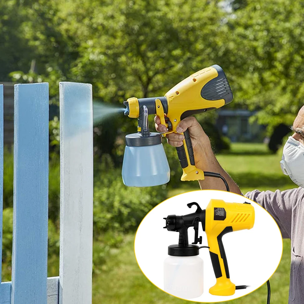 

High Power Electric Paint Sprayer Electric Paint Sprayer Adjustable Nozzle Fence Painting High Pressure Washing Tool Spray Gun