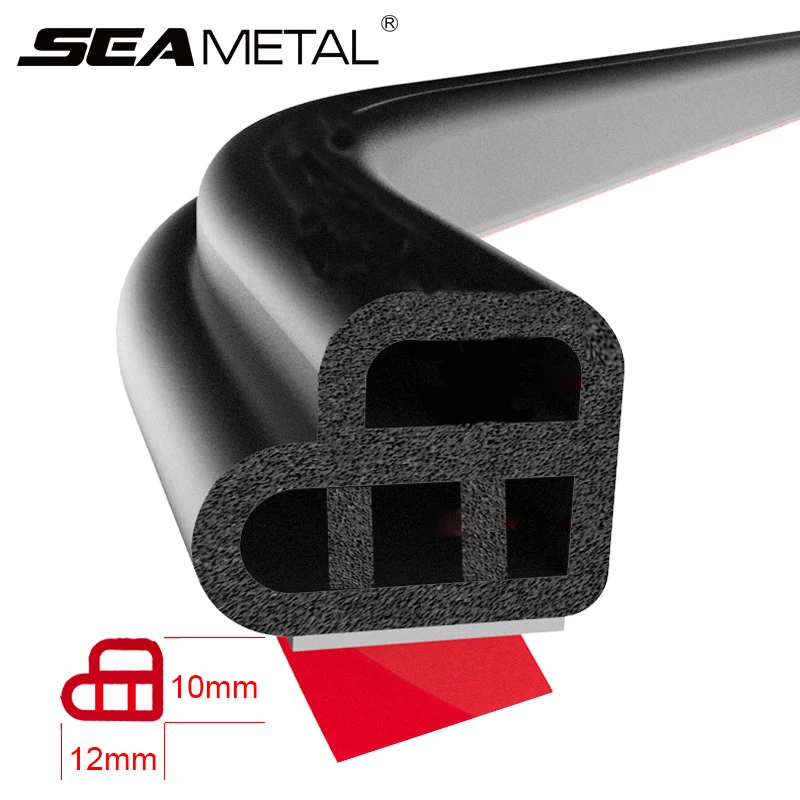 Резиновая уплотнительная лента для автомобильной двери двухслойная Клейкая