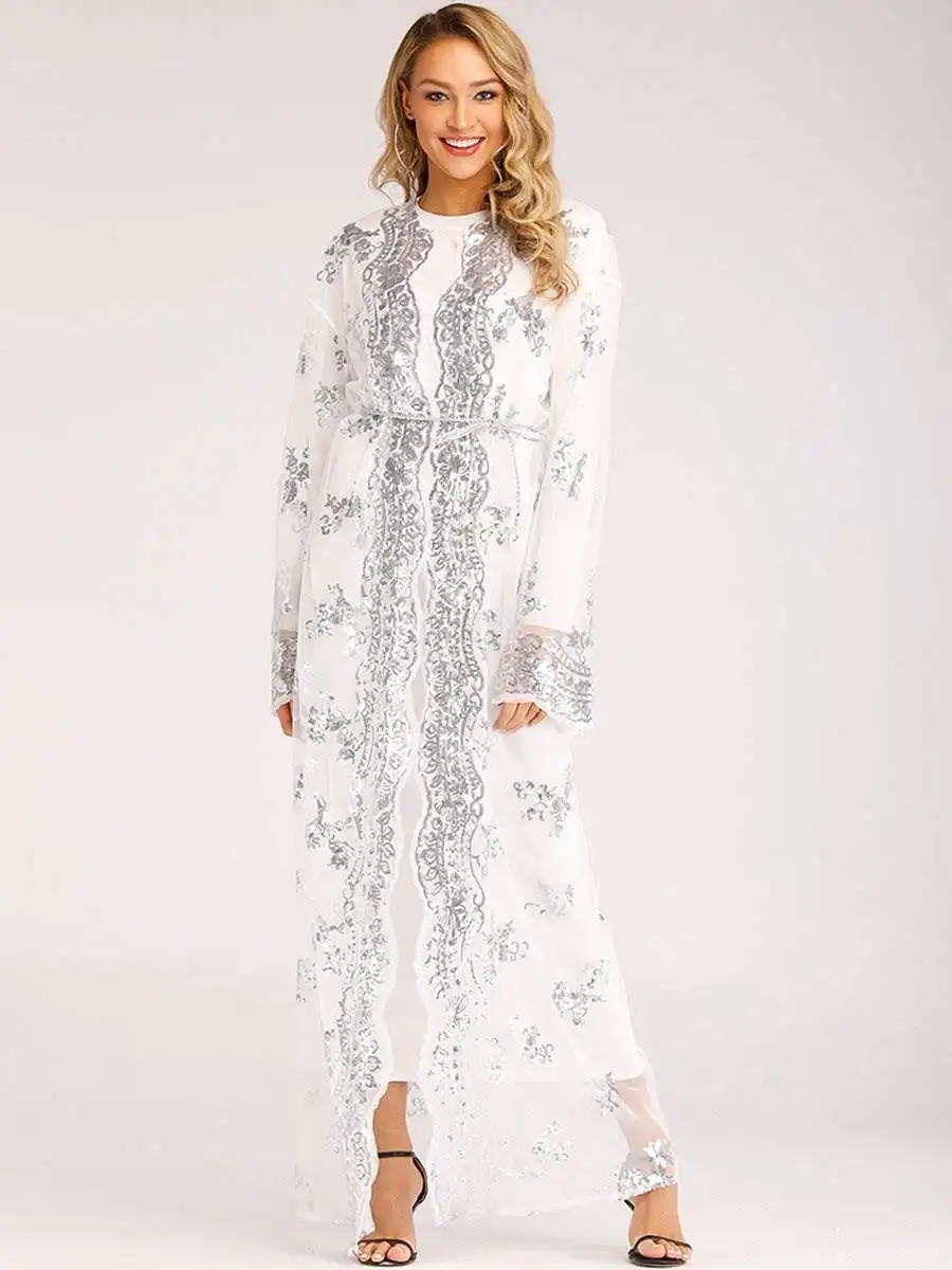 

LOUAEE Dresses For Women The New And Good Quality Elegant Popular High-Density Sequin Embroidery Middle East Dubai Muslim Robe